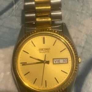 Seiko Two-Tone Gold and Silver Watch